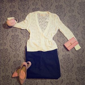 NWT Hollister Lace Knit Cardigan - Small